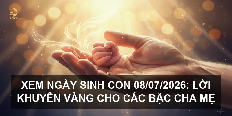 Xem ngày sinh con 08/07/2026: Lời khuyên vàng cho các bậc cha mẹ