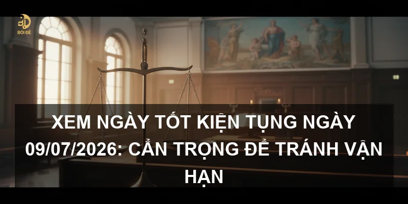 Xem ngày tốt kiện tụng ngày 09/07/2026: Cẩn trọng để tránh vận hạn