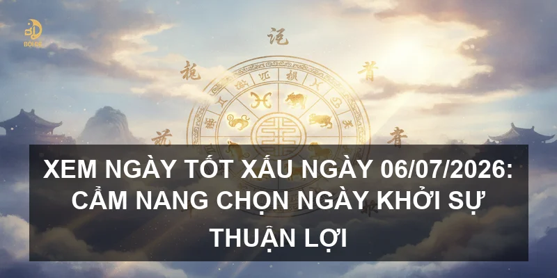 Xem ngày tốt xấu ngày 06/07/2026: Cẩm nang chọn ngày khởi sự thuận lợi