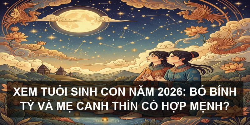 Xem tuổi sinh con năm 2026: Bố Bính Tý và Mẹ Canh Thìn có hợp mệnh?