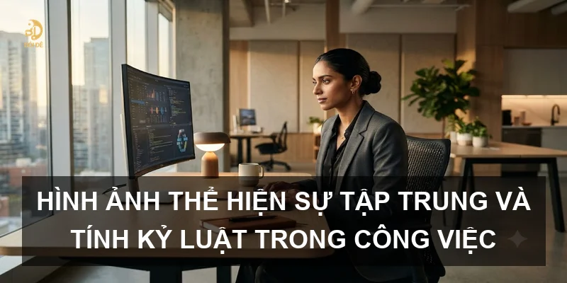 Hình ảnh thể hiện sự tập trung và tính kỷ luật trong công việc