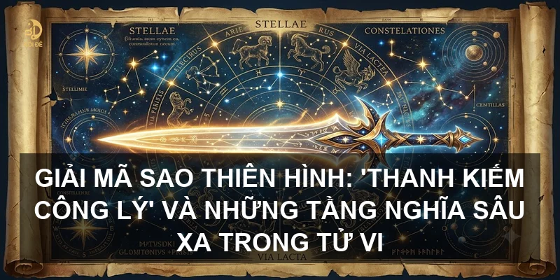 Giải mã sao Thiên Hình: 'Thanh kiếm công lý' và những tầng nghĩa sâu xa trong Tử vi