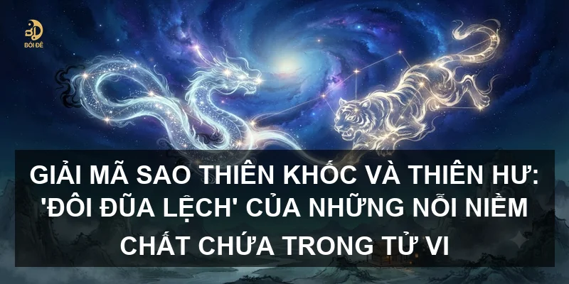 Giải mã sao Thiên Khốc và Thiên Hư: 'Đôi đũa lệch' của những nỗi niềm chất chứa trong Tử vi
