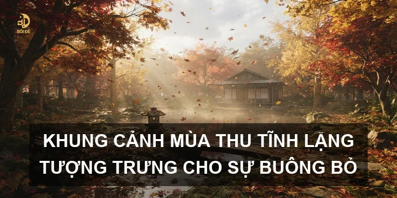 Khung cảnh mùa thu tĩnh lặng tượng trưng cho sự buông bỏ