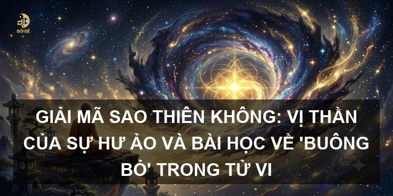 Giải mã sao Thiên Không: Vị thần của sự hư ảo và bài học về 'Buông bỏ' trong Tử vi