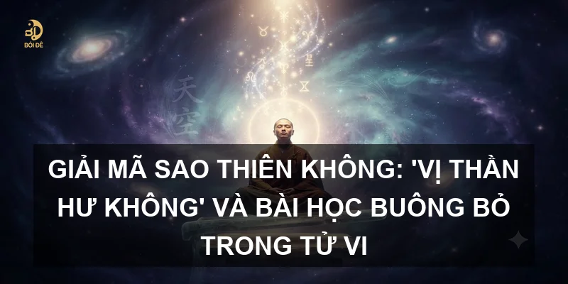 Giải mã sao Thiên Không: 'Vị thần hư không' và bài học buông bỏ trong Tử vi