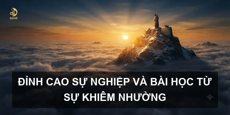Đỉnh cao sự nghiệp và bài học từ sự khiêm nhường