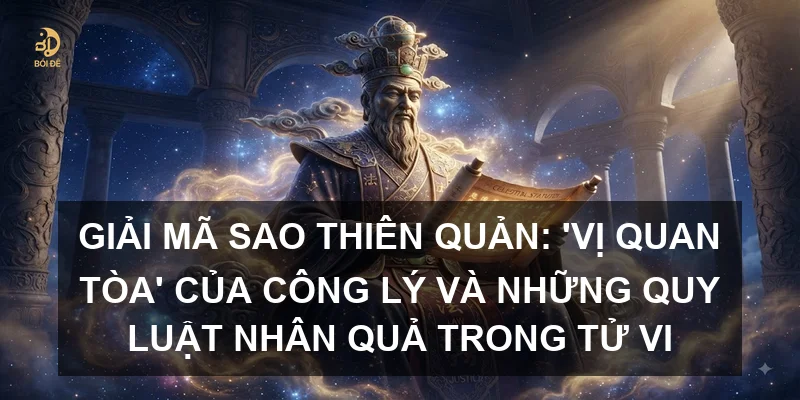 Giải mã sao Thiên Quản: 'Vị quan tòa' của công lý và những quy luật nhân quả trong Tử vi