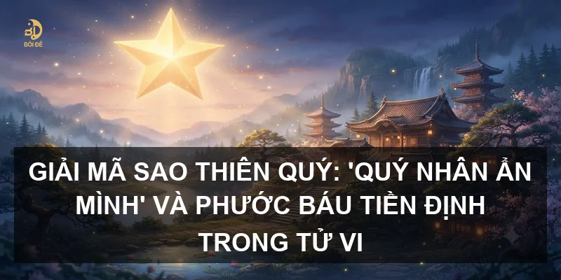 Giải mã sao Thiên Quý: 'Quý nhân ẩn mình' và phước báu tiền định trong Tử vi