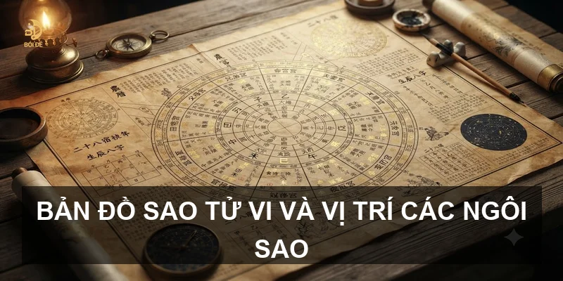Bản đồ sao Tử vi và vị trí các ngôi sao