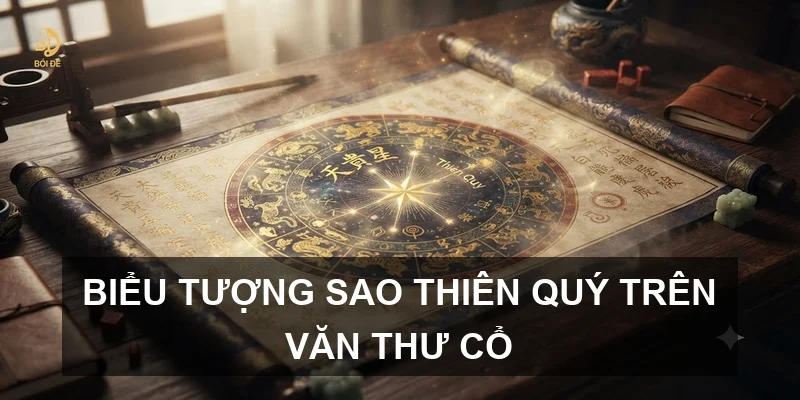 Biểu tượng sao Thiên Quý trên văn thư cổ