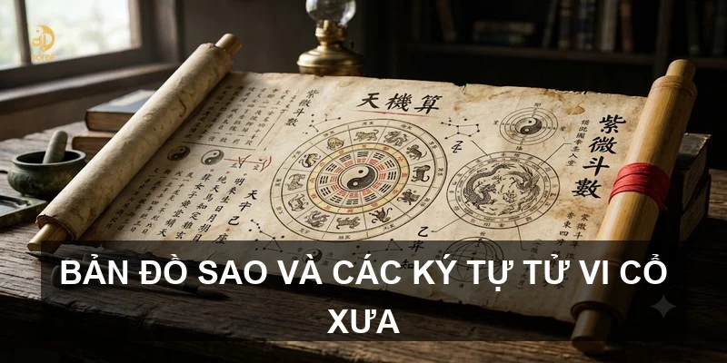 Bản đồ sao và các ký tự tử vi cổ xưa
