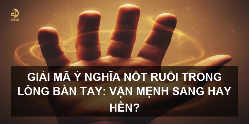 Giải mã ý nghĩa nốt ruồi trong lòng bàn tay: Vận mệnh sang hay hèn?