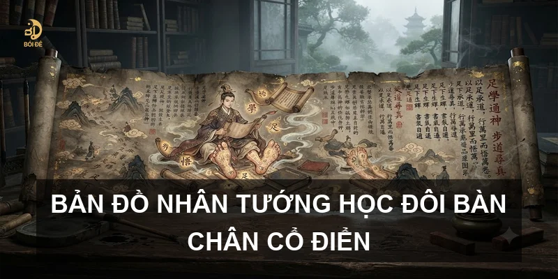 Bản đồ nhân tướng học đôi bàn chân cổ điển
