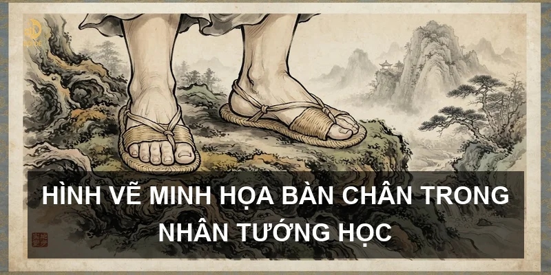 Hình vẽ minh họa bàn chân trong nhân tướng học