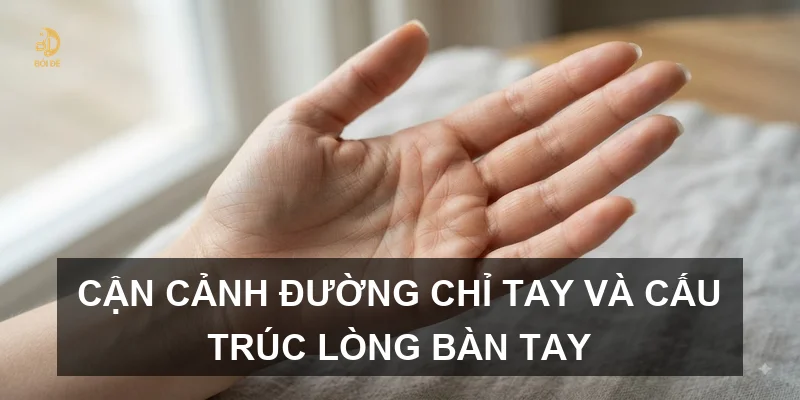 Cận cảnh đường chỉ tay và cấu trúc lòng bàn tay