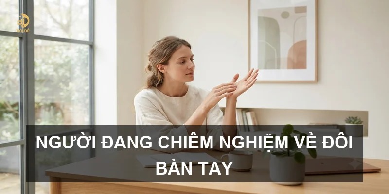 Người đang chiêm nghiệm về đôi bàn tay