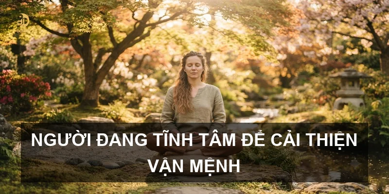 Người đang tĩnh tâm để cải thiện vận mệnh
