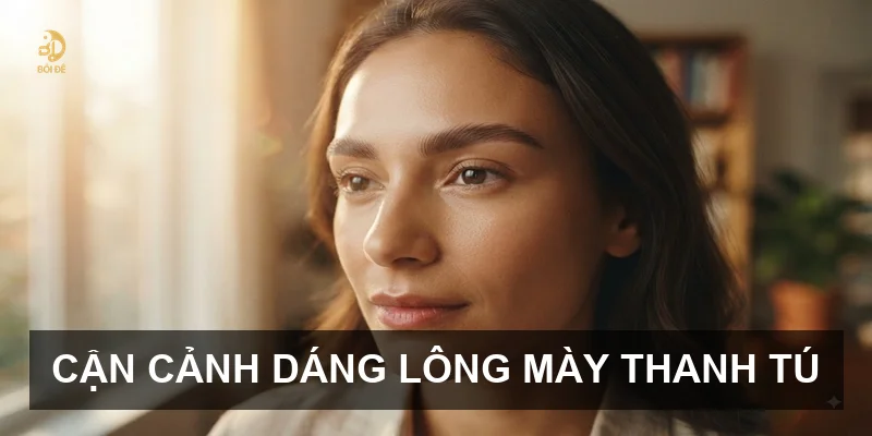 Cận cảnh dáng lông mày thanh tú