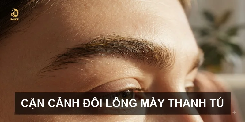 Cận cảnh đôi lông mày thanh tú