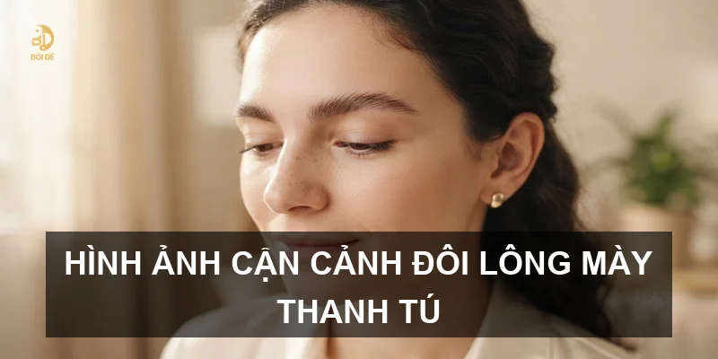Hình ảnh cận cảnh đôi lông mày thanh tú