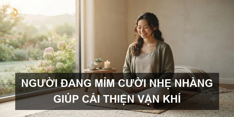 Người đang mỉm cười nhẹ nhàng giúp cải thiện vận khí