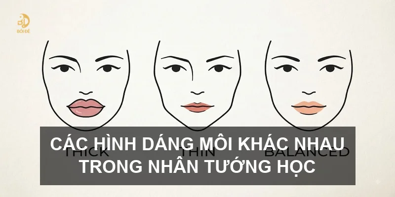 Các hình dáng môi khác nhau trong nhân tướng học