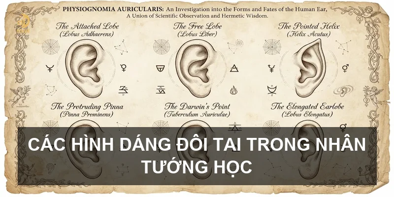 Các hình dáng đôi tai trong nhân tướng học