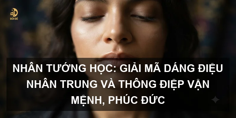 Nhân tướng học: Giải mã dáng điệu nhân trung và thông điệp vận mệnh, phúc đức
