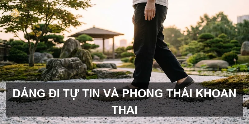 Dáng đi tự tin và phong thái khoan thai