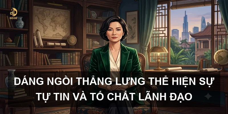 Dáng ngồi thẳng lưng thể hiện sự tự tin và tố chất lãnh đạo