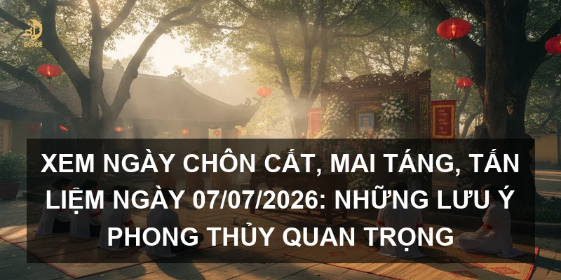 Xem ngày chôn cất, mai táng, tấn liệm ngày 07/07/2026: Những lưu ý phong thủy quan trọng